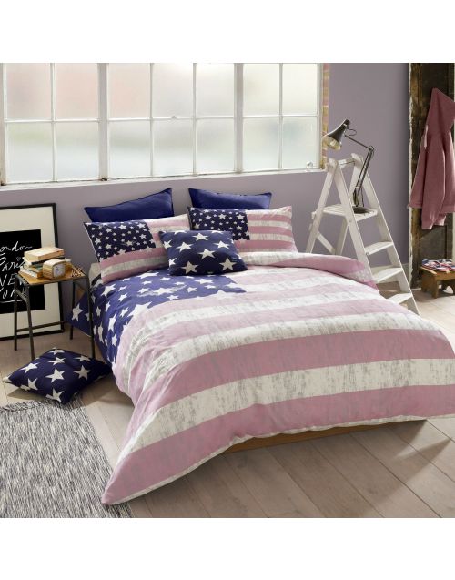 Lenox-Pink-Duvet-set-by-American-Freshman-set-includes-pillow-cases-USA-Star-151735831409