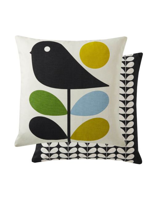 Orla Kiely Early Bird, Cushion, Duck Egg, Feather Filled Cushion,  45cm x 45cm