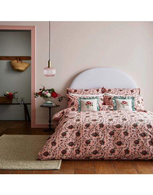 Cath Kidston FOREVER ROSE Pink Reversible Duvet Bedding Set 100% Cotton