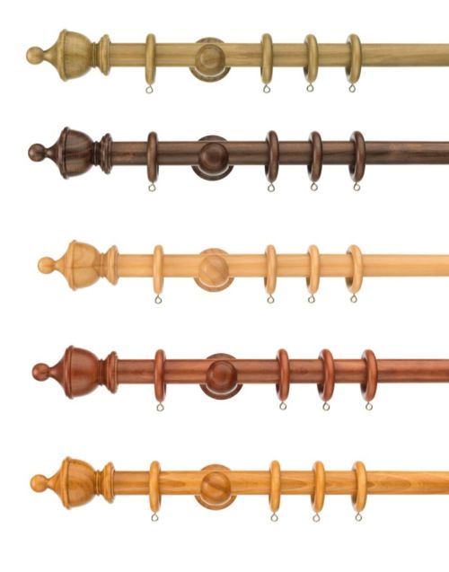 Swish Naturals Wooden Curtain Pole 28mm, Urn Finial