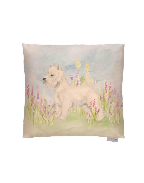 Lorient Decor WENDY THE WESTIE Filled Cushion, 43cm, Designed and made in the UK