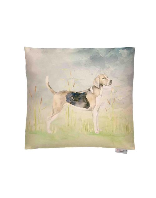 Lorient Decor Simon the English Foxhound Filled Cushion, 43cm, Designed and made in the UK