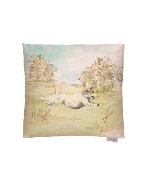 Lorient Decor FRANKIE THE JACK RUSSEL TERRIER Filled Cushion, 43cm, Designed and made in the UK