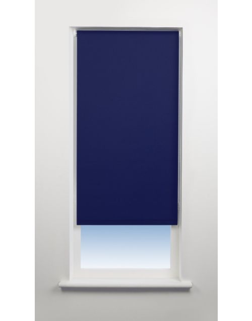Universal Thermal Blackout Roller Blind , Midnight Blue