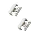 Harrison Drape Standard Drape End Stops Pair- White | ABC Decor