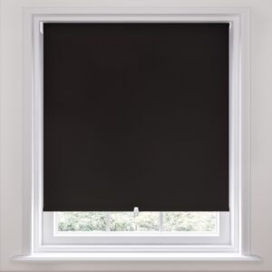Liquorice black Swish cordless Blackout Roller blind