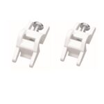 Integra Aluglide Aluminium Curtain Track End Stops (Pair) - White | ABC Decor