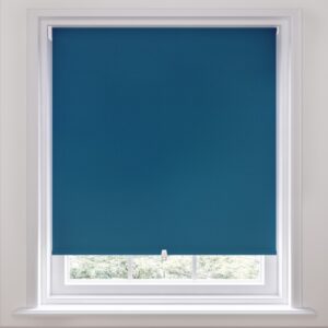 Peacock Blue Swish Cordless Blackout Roller Blind