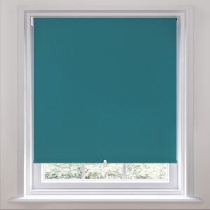 Sea Breeze Teal Swish cordless Blackout Roller blind