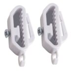 Streamline End Stops Pair, for PVC or Aluminium Tracks- White | ABC Decor