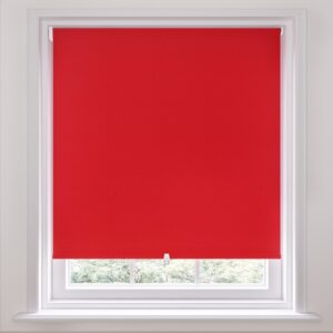 Strawberry Red Swish Cordless Blackout Roller Blind no cords child safe
