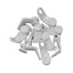 Trade Track Extendable Corded Metal Curtain Track Gliders x 10 - White | ABC Decor