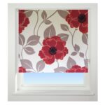 Universal Blackout Roller Blind, Patterned, Papavero 60cm Wide | ABC Decor