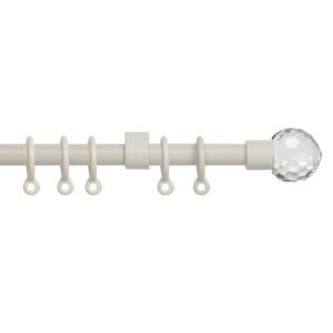 13-16mm Curtain Pole set Cream Acrylic Ball