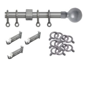 13-16mm ball curtain pole with parts silver