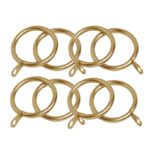 pack of 8 Metal Unlined Curtain rings in Gold for 16/19 mm curtain poles
