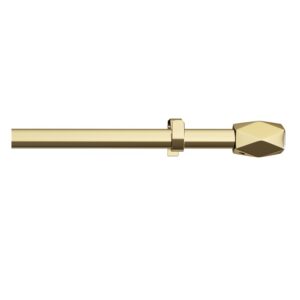 Gold Tetra Curtain Pole Set, 16-19mm, Eyelet with brackets