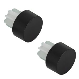 Pair of Black Stud curtain pole finials 1 pair for 28mm curtain poles