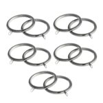 Lined Curtain Pole Rings Satin Steel