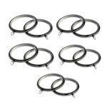 Graphite curtain pole rings for 28mm curtain poles
