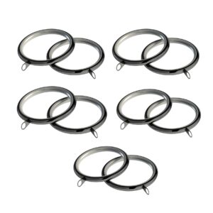 Graphite curtain pole rings for 28mm curtain poles