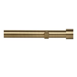 Complete pole set in antique brass with brackets and stud finials