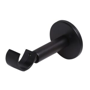 Black Metal Curtain pole bracket, designer fit no visible screws, and adjustable for 35mm curtain poles