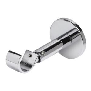 Chrome Metal Curtain pole bracket, designer fit no visible screws, and adjustable for 35mm curtain poles
