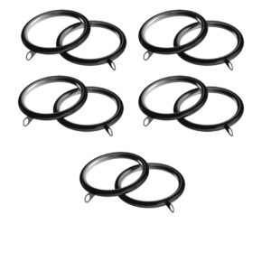 Black curtain pole rings for 35mm curtain poles