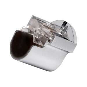 Chrome polished finish Metal curtain pole bracket for a recess window or door fit, for use with 28mm curtain poles