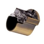 Antique Brass Finish Metal Curtain pole bracket for fitting inside a window or door recess