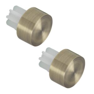 Antique Brass push on stud Metal Finials Ends for 28mm curtain poles