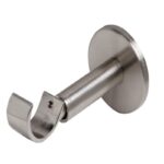 Satin Steel Metal Curtain pole bracket, designer fit no visible screws, and adjustable for 35mm curtain poles