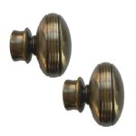 Pair of dome Shaped finials Antique brass colour for 28mm Curtain poles
