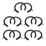 Black Passing curtain pole rings for use with 28mm Bay window curtain poles