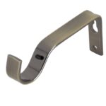 Metal Antique Brass coloured Curtain pole bracket Fixed length for use on 28mm curtain poles