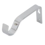 Metal Chrome polished finished colour, Curtain pole bracket Fixed length for use on 28mm curtain poles