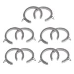 Chrome Passing curtain pole rings, for use on 28mm Bay window curtain poles