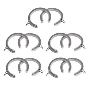 Chrome Passing curtain pole rings, for use on 28mm Bay window curtain poles