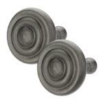 Integra Masterpiece Round Holdbacks,1 Pair, Pewter | ABC Decor