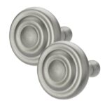 Integra Masterpiece Round Holdbacks,1 Pair, Antique Silver | ABC Decor