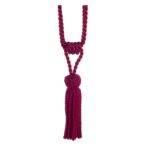 Swish Curtain Tieback Kiera twisted knot and tassel design in hot Cerise pink