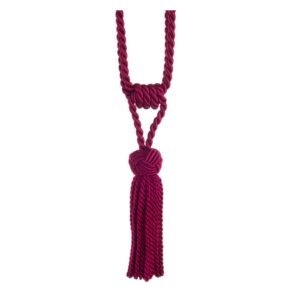 Swish Curtain Tieback Kiera twisted knot and tassel design in hot Cerise pink