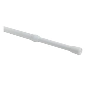 Metal White Tension Rod, spring loaded for fitting inside a window recess