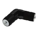 Black corner elbow adjustable joint for connecting bay window curtain poles