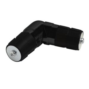 Black corner elbow adjustable joint for connecting bay window curtain poles