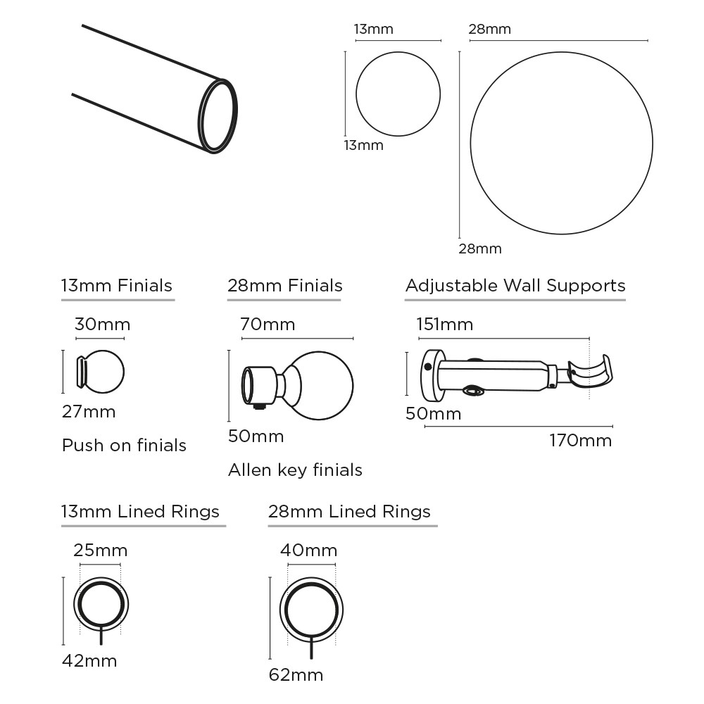 13-28mm Dual Pole Line Drawings 13-28mm Dual Pole Line Drawings