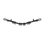 Bay Window metal curtain pole set in black, complete with bendable poles brackets and rings