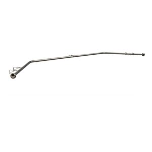 Metal Eyelet 19mm Bay Window curtain pole , ball finial complete with 5 Wall fixing brackets