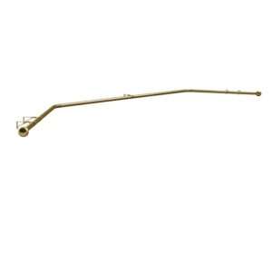 Bay Window metal curtain pole set, Antique Brass complete with bendable poles brackets and rings